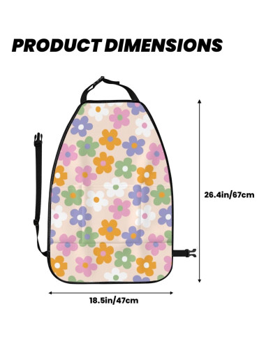 Protectores de Respaldo de Asiento BEIANSHUO - Flores Lindas, 2 Pzs