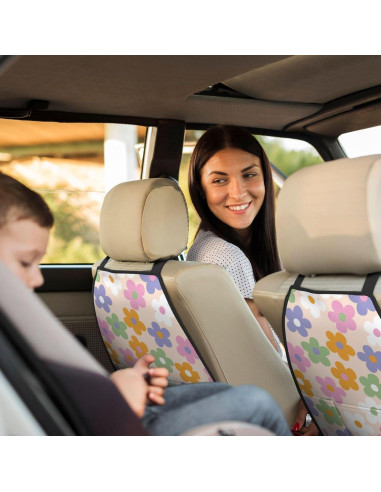 Protectores de Respaldo de Asiento BEIANSHUO - Flores Lindas, 2 Pzs