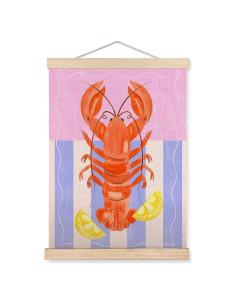 Arte de Pared Langosta de Playa SPBL&L 30x40 cm Lienzo