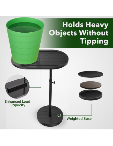 Mesa de bandeja de TV giratoria NiHome de bambú 52x32 cm