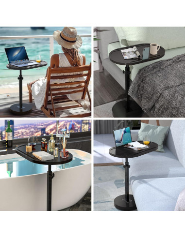 Mesa de bandeja de TV giratoria NiHome de bambú 52x32 cm