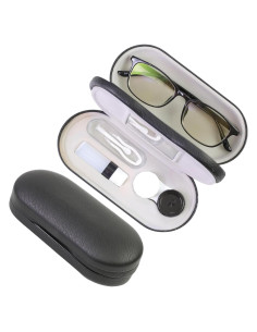 Estuche 2 en 1 para Lentes de Contacto y Gafas SCYJH Negro