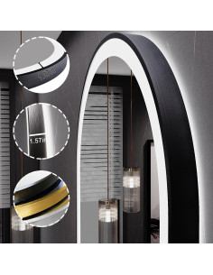 Espejo LED YIDABATH Ovalado 91.4x50.8 cm con Luz y Anti-Vaho 2