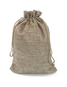 Bolsas de Regalo de Yute Natural Gold Fortune - 50 Paquetes 13x18 cm 2