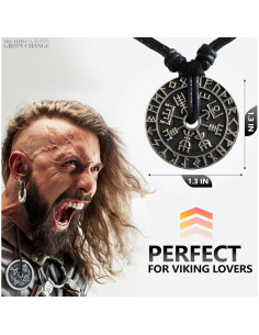 Collar Vikingo de Doble Cara Tesorrio - Amuleto de Protección 3.3 cm 2