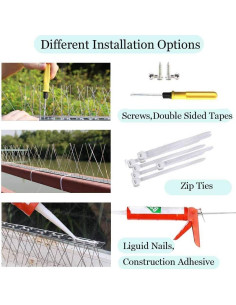 Picas para Aves PANGCH de Acero Inoxidable - 5 Tiras 1.25m 2