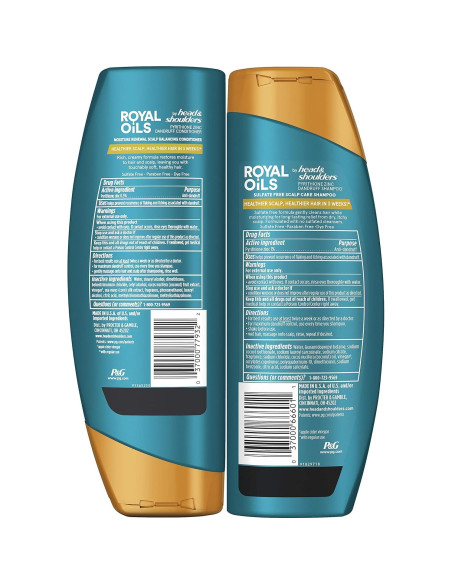 Conjunto Champú y Acondicionador Head & Shoulders Royal Oils 2x400ml Conjunto Champú y Acondicionador Head & Shoulders Royal Oils 2x400ml
