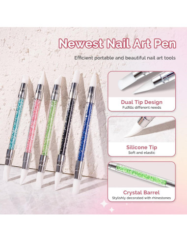 Juego de 5 Pinceles de Escultura de Uñas MelodySusie