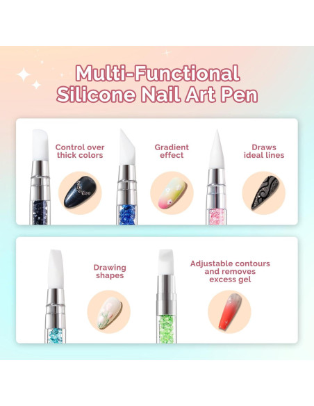 Juego de 5 Pinceles de Escultura de Uñas MelodySusie