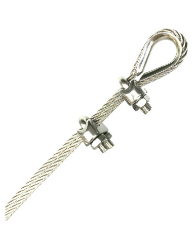 20 Abrazaderas de Cable de Acero Inoxidable HEVER M3 17x8.5mm