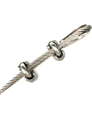 20 Abrazaderas de Cable de Acero Inoxidable HEVER M3 17x8.5mm