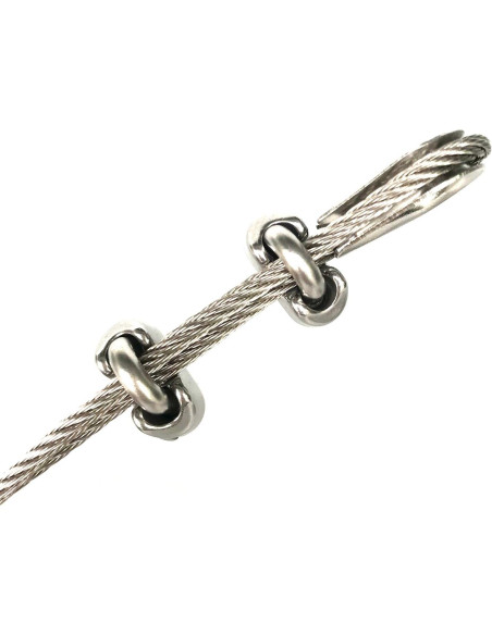 20 Abrazaderas de Cable de Acero Inoxidable HEVER M3 17x8.5mm