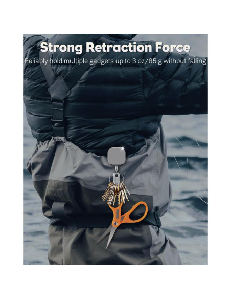 Llavero Retráctil Uniclife 2 Paquete Metal 85g 40.89cm