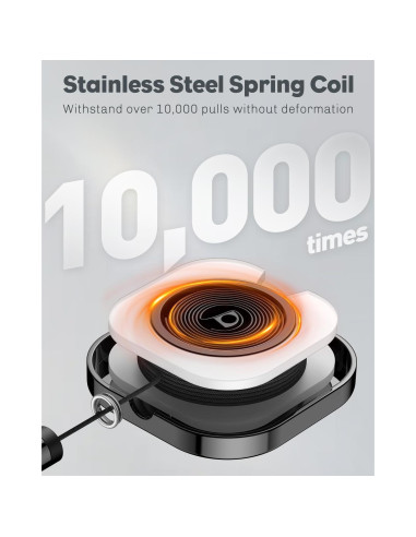 Llavero Retráctil Uniclife 2 Paquete Metal 85g 40.89cm