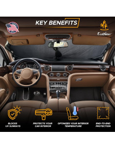 Protector Solar para Parabrisas EcoNour Mediano 2 Paquete 2