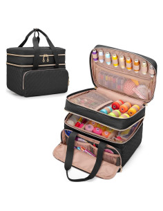 Organizador de Costura YARWO Doble Capa 30x20x25cm Negro