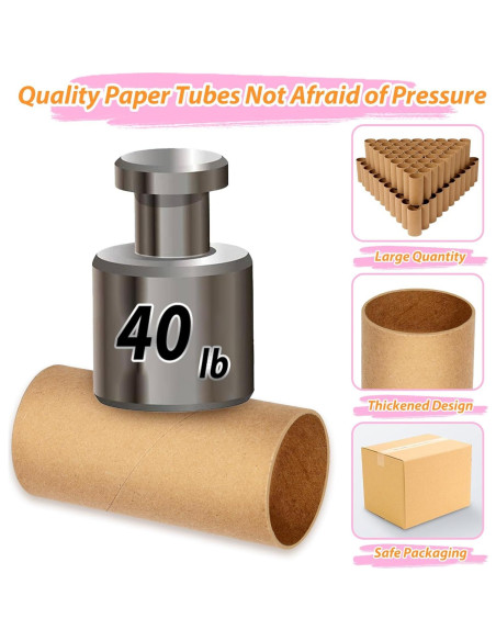 120 Tubos de Cartón para Manualidades MAPVOLUT - Papel Kraft 8.5 cm