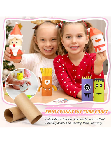 120 Tubos de Cartón para Manualidades MAPVOLUT - Papel Kraft 8.5 cm