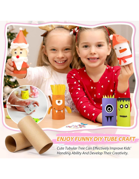 120 Tubos de Cartón para Manualidades MAPVOLUT - Papel Kraft 8.5 cm