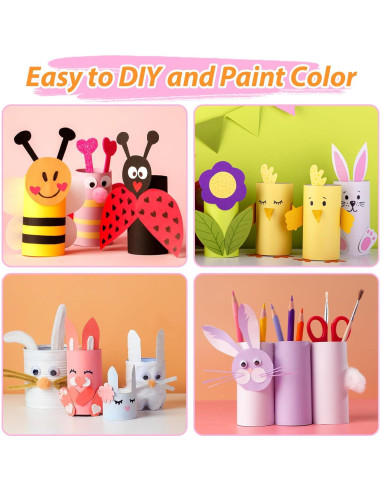 120 Tubos de Cartón para Manualidades MAPVOLUT - Papel Kraft 8.5 cm