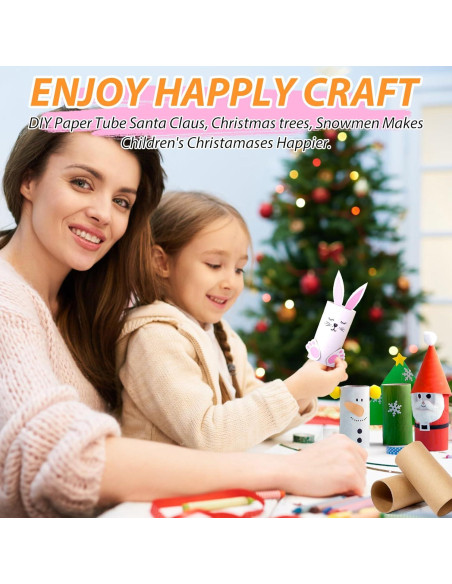 120 Tubos de Cartón para Manualidades MAPVOLUT - Papel Kraft 8.5 cm