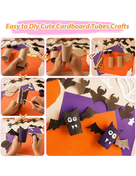 120 Tubos de Cartón para Manualidades MAPVOLUT - Papel Kraft 8.5 cm