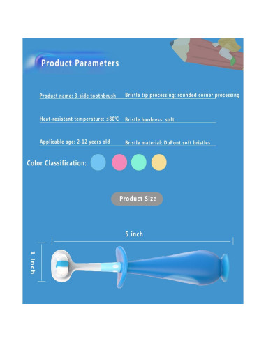 Cepillo de dientes para bebés FOREVIVE Y002 suave con base de succión