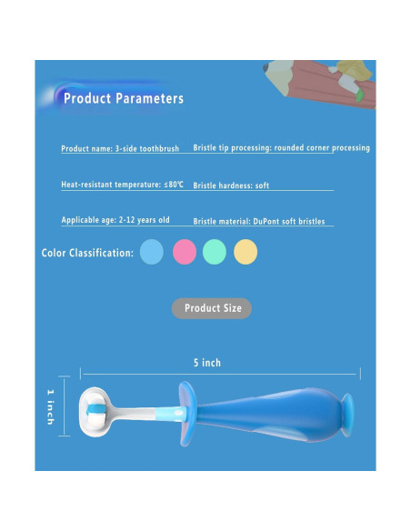 Cepillo de dientes para bebés FOREVIVE Y002 suave con base de succión