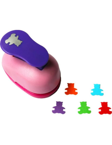 Troqueladora de Papel CADY Oso 7x5.4cm Manual Multicolor