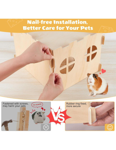 Casa para Cobayas Unicorn Catcher Extra Grande con Escaleras