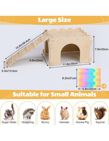 Casa para Cobayas Unicorn Catcher Extra Grande con Escaleras