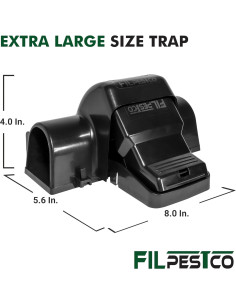 Trampa para Ratas Filpestco 2 PCS Extra Grande Reutilizable 2