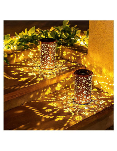 2 Linternas Solares de Abeja EZTZEN Impermeables para Jardín