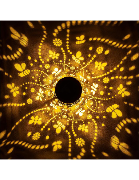 2 Linternas Solares de Abeja EZTZEN Impermeables para Jardín