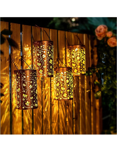 2 Linternas Solares de Abeja EZTZEN Impermeables para Jardín