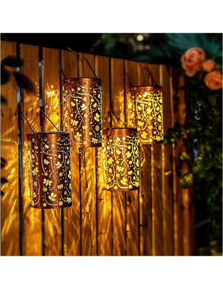 2 Linternas Solares de Abeja EZTZEN Impermeables para Jardín