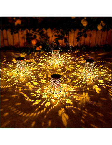 2 Linternas Solares de Abeja EZTZEN Impermeables para Jardín