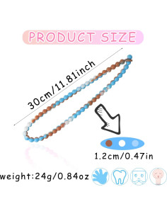 Collar de Dentición para Bebé Azul - Silicona Grado Alimenticio 2