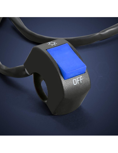 Interruptor de Faro de Motocicleta Mosley 7/8" Azul DC12V