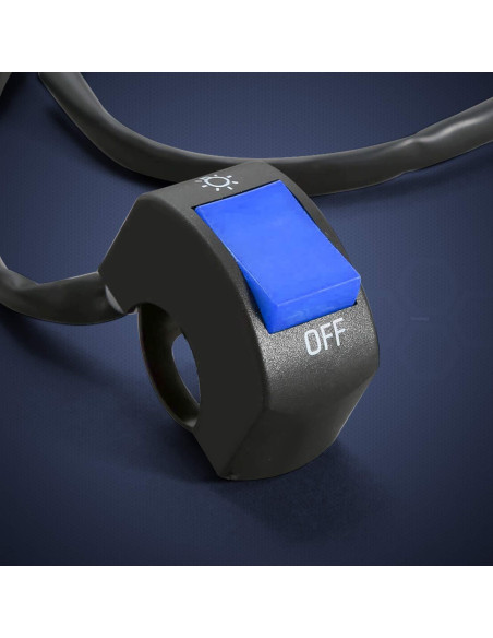 Interruptor de Faro de Motocicleta Mosley 7/8" Azul DC12V