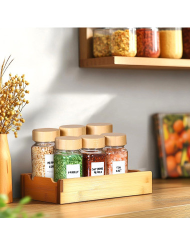 Tarros de Especias de Vidrio ComSaf 240ml 6Pcs con Etiquetas