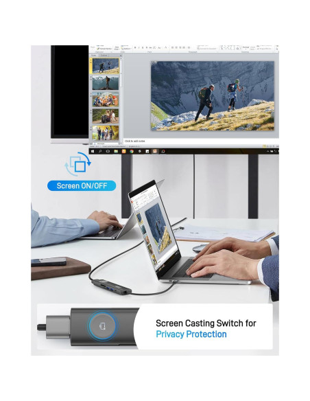 Adaptador Multiport USB-C Acer 7 en 1 HDMI 4K 100W PD