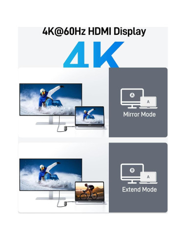 Adaptador Multiport USB-C Acer 7 en 1 HDMI 4K 100W PD