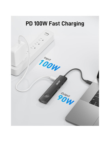 Adaptador Multiport USB-C Acer 7 en 1 HDMI 4K 100W PD