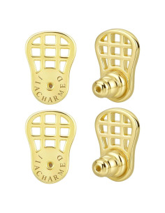 Respaldos Elevadores de Aretes JIACHARMED 4PCS Oro 18K