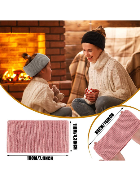 Diademas de Mujer Tejidas SATINIOR 5 Piezas Elásticas Invierno