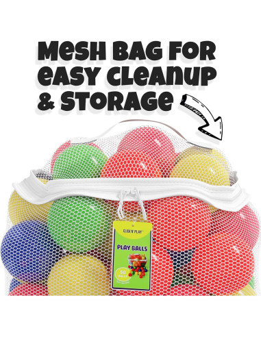 Bolas de piscina Click N' Play 50 unidades 5.8 cm colores brillantes