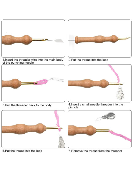 Kit de Agujas de Punch WILLBOND 17 Piezas para Bordado