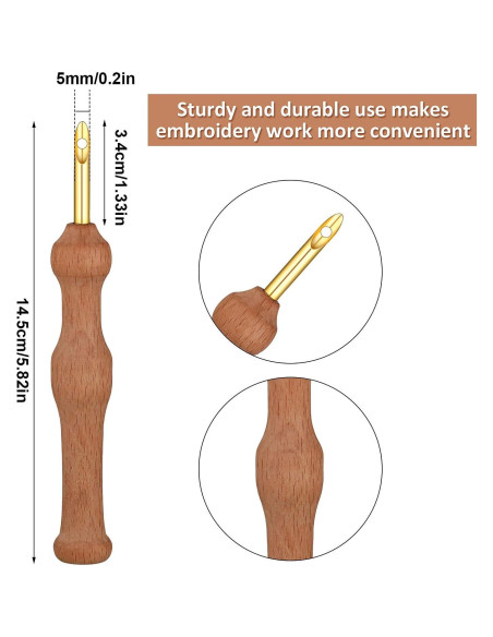 Kit de Agujas de Punch WILLBOND 17 Piezas para Bordado
