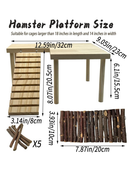 Plataforma para Hámster Niwaes con Rampa y Puente - Grande Plataforma para Hámster Niwaes con Rampa y Puente - Grande